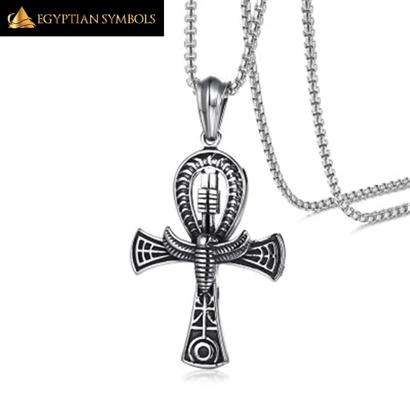 Best necklaces and pendants with gemstone clusters for a bold and colorful effect-EGYPTIAN CROSS NECKLACE