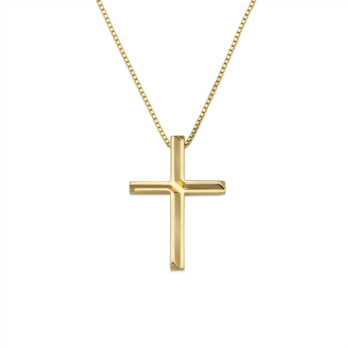 Beautiful necklaces and pendants with layered chains for a fashionable, chic look-Gucci 18K Yellow Gold Link to Love Necklace with Cross