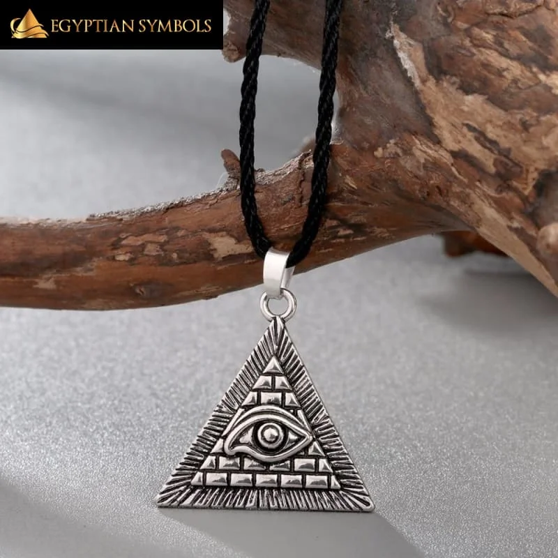 Best necklaces and pendants with seashell designs for a tropical, beachy vibe-Pyramid All-Seeing Charm Pendant