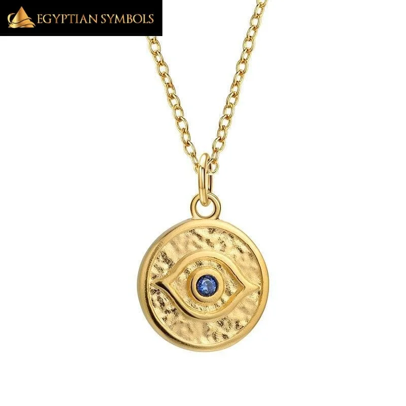 Best necklaces and pendants with art deco elements for a vintage, glamorous design-Eye Charming Round Necklace