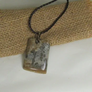 Unique necklaces and pendants with artistic shapes for a creative, one-of-a-kind design-Picture Jasper Gemstone Pendant Necklace