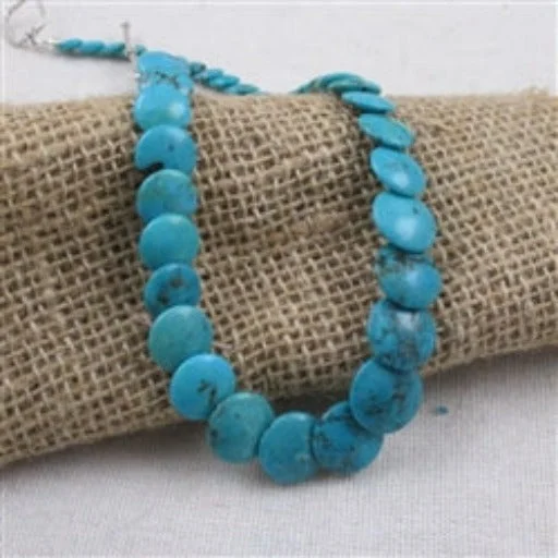 Best necklaces and pendants with floral designs for a feminine and elegant feel-Overlapping Bead Turquoise Necklace