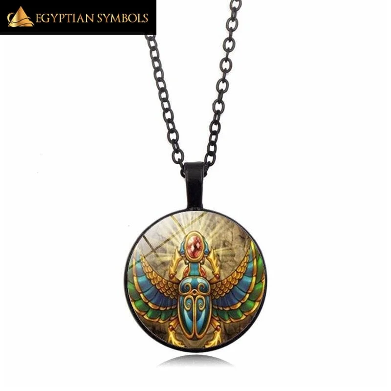 Best necklaces and pendants with intricate filigree for vintage-inspired elegance-Vintage Egyptian scarab necklace