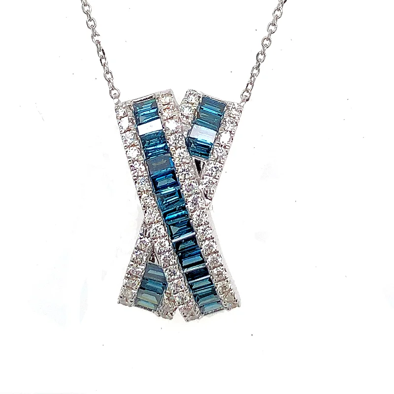 Best necklaces and pendants for everyday wear with minimalist designs-Blue Diamond Necklace