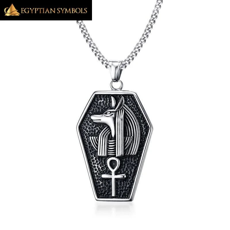 Personalized necklaces and pendants with coordinates for a meaningful location-based gift-Anubis Necklace