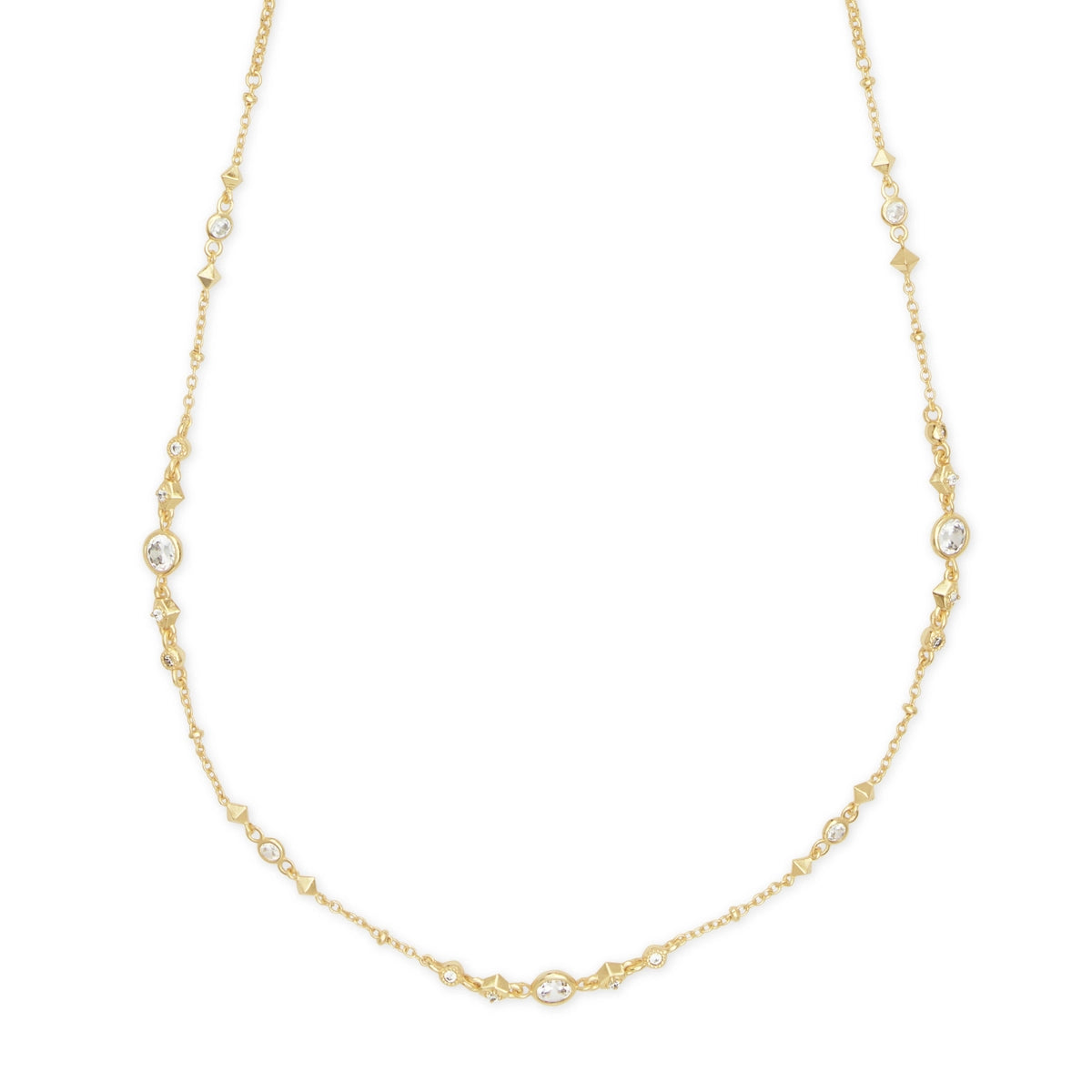 Best necklaces and pendants for everyday wear with minimalist designs-Kendra Scott Winifred Necklace in Gold with White CZ