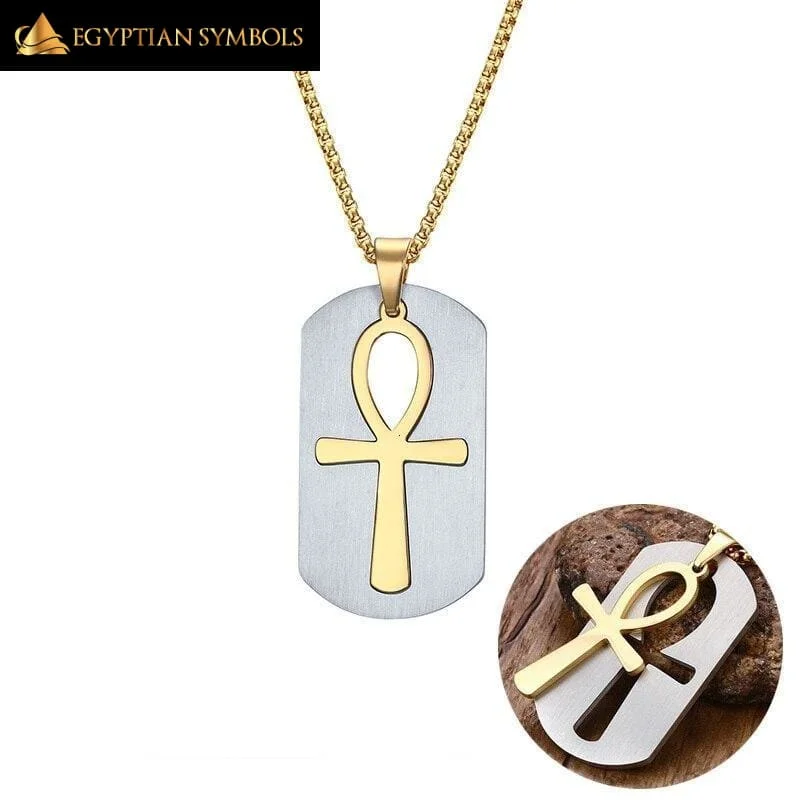 Necklaces and pendants with diamond pendants for a luxurious sparkling effect-Removable Ankh Necklace