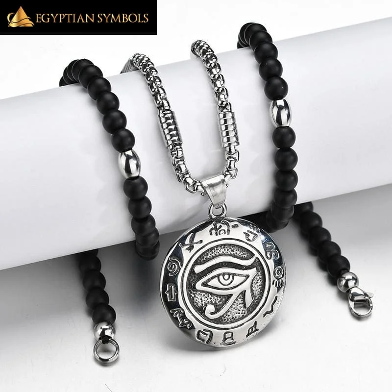 Beautiful necklaces and pendants with butterfly motifs for a whimsical style-EGYPTIAN NECKLACE - Eye Of Horus Pendant