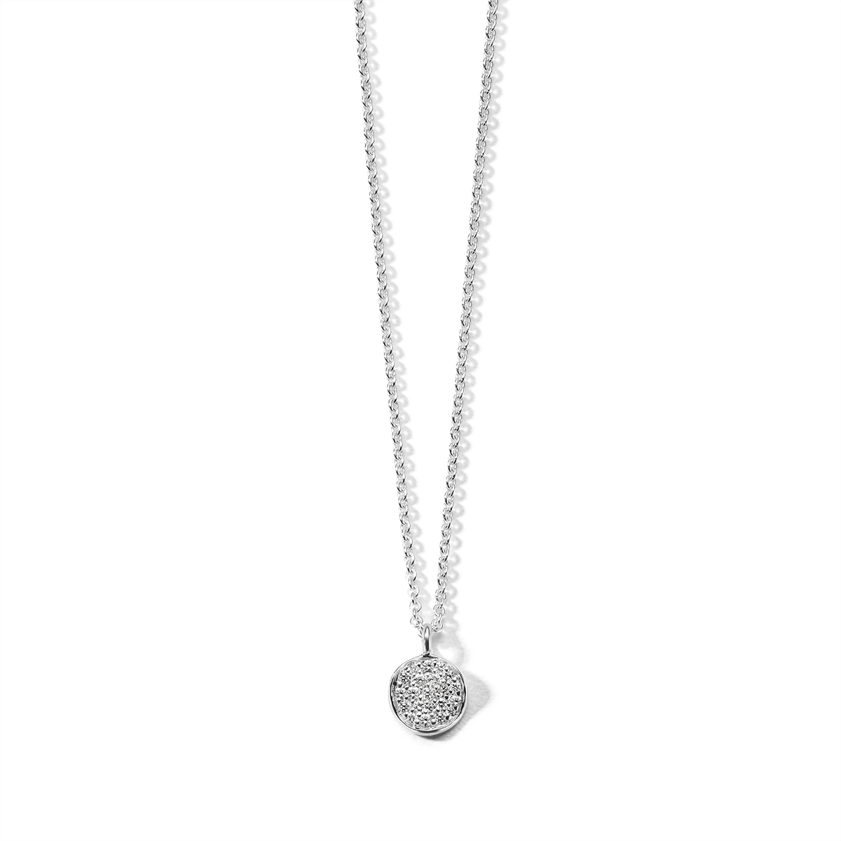 Necklaces and pendants with geometric pendants for a clean, contemporary design-Ippolita Sterling Silver Stardust Mini Flower Disc Pendant Necklace with Diamonds, 16-18 inch