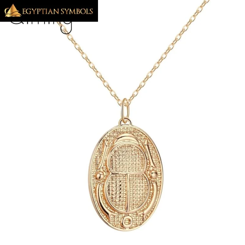 Best necklaces and pendants with opal gemstones for an iridescent glow-Gold and silver plated Egyptian Beetle Necklace