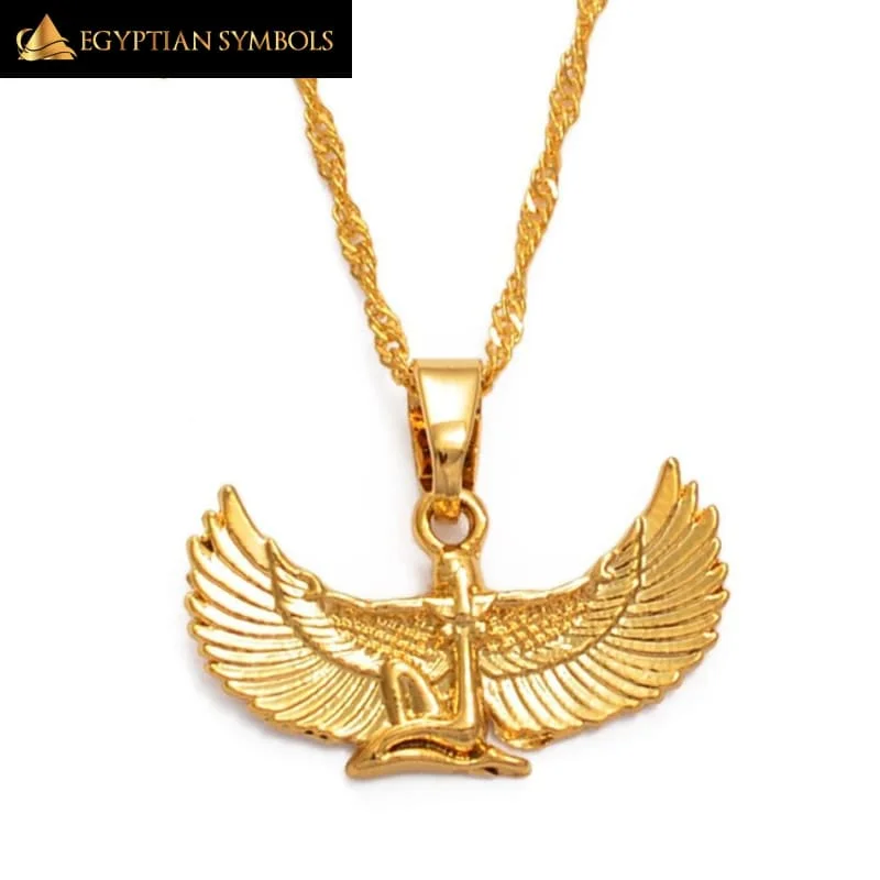 Stunning necklaces and pendants with chakra stones for healing and balance-Egyptian Goddess Necklace (Gold)