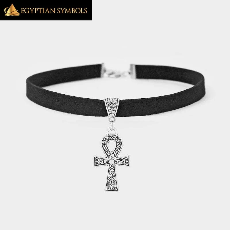 Beautiful necklaces and pendants with tree branch motifs for a nature-inspired design-Egyptian Cross choker necklace