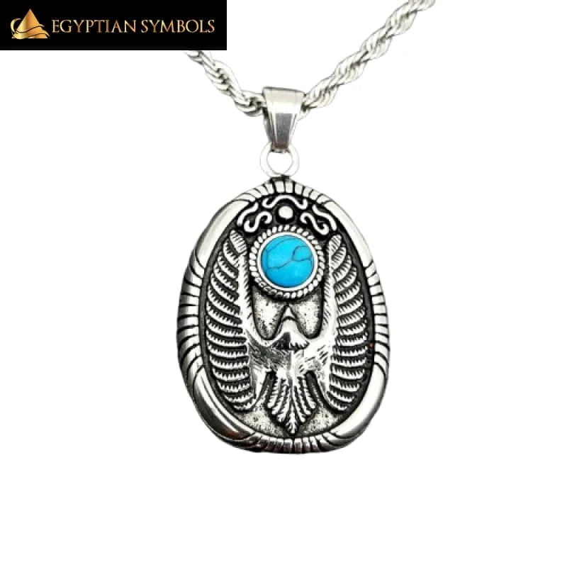 Necklaces and pendants with matching rings for a coordinated set of jewelry-Vintage Egyptian Horus Necklace