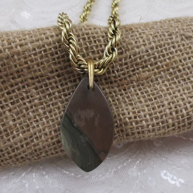 Best necklaces and pendants with black diamonds for an edgy, bold statement-Imperial Jasper Designer Cut Gemstone Pendant Necklace