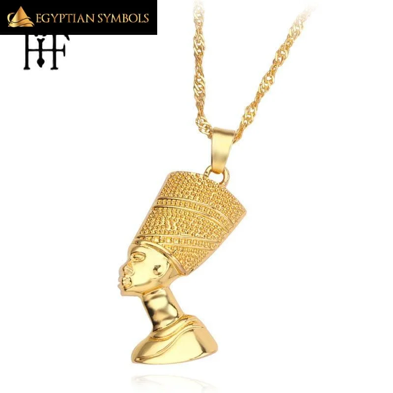 Stunning necklaces and pendants with amethyst gemstones for a calming effect-Egyptian Queen Nefertiti Pendant