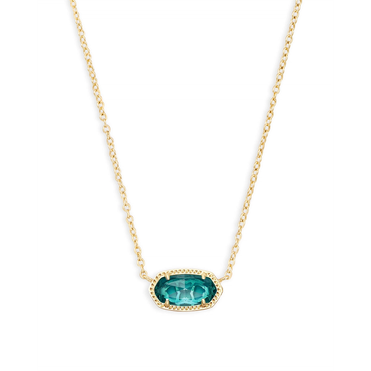 Beautiful necklaces and pendants with butterfly motifs for a whimsical style-Kendra Scott Elisa Pendant Necklace in Gold with London Blue