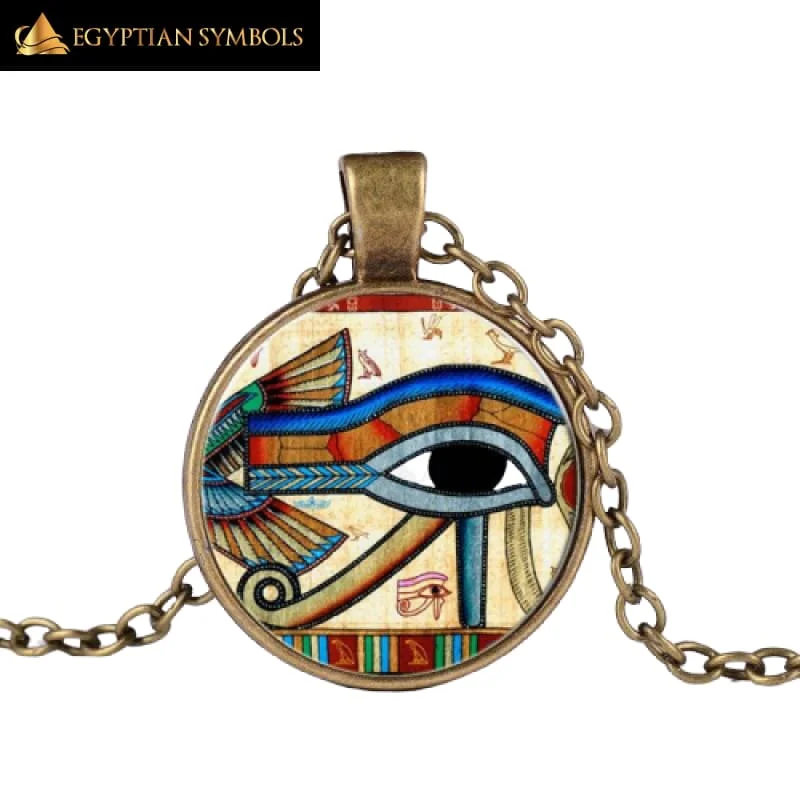 Trendy necklaces and pendants with statement pieces for a bold fashion statement-Retro Egyptian Eye of Horus Necklace