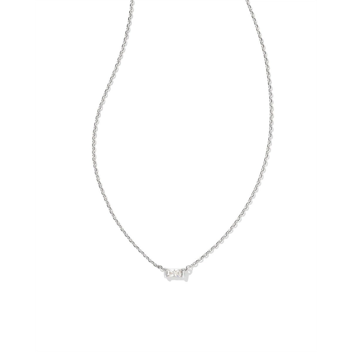 Best necklaces and pendants with opal gemstones for an iridescent glow-Kendra Scott Juliette Pendant Necklace in Silver with Crystal