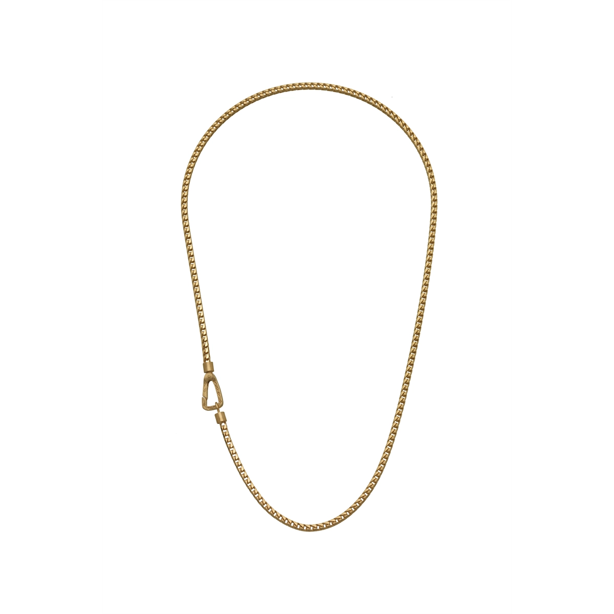 Necklaces and pendants with lock and key designs for a symbolic gesture-Marco Dal Maso Ulysses Recycled Sterling Silver with 18K Yellow Gold Vermeil Matte Mesh Necklace