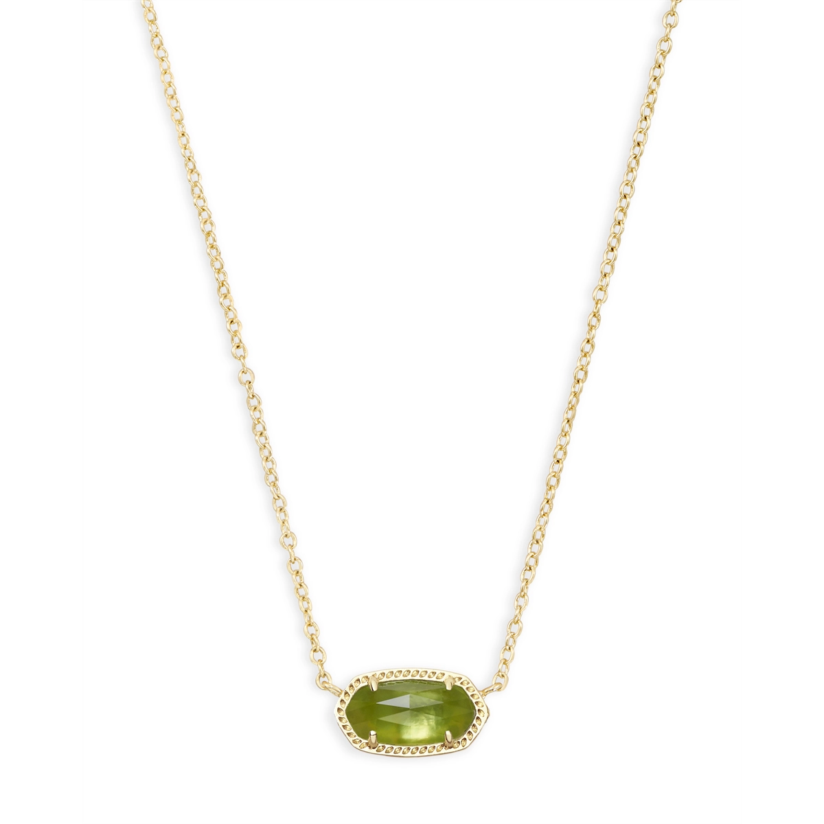 Best necklaces and pendants with sterling silver for an affordable yet stylish choice-Kendra Scott Elisa Necklace in Gold with Peridot Illusion