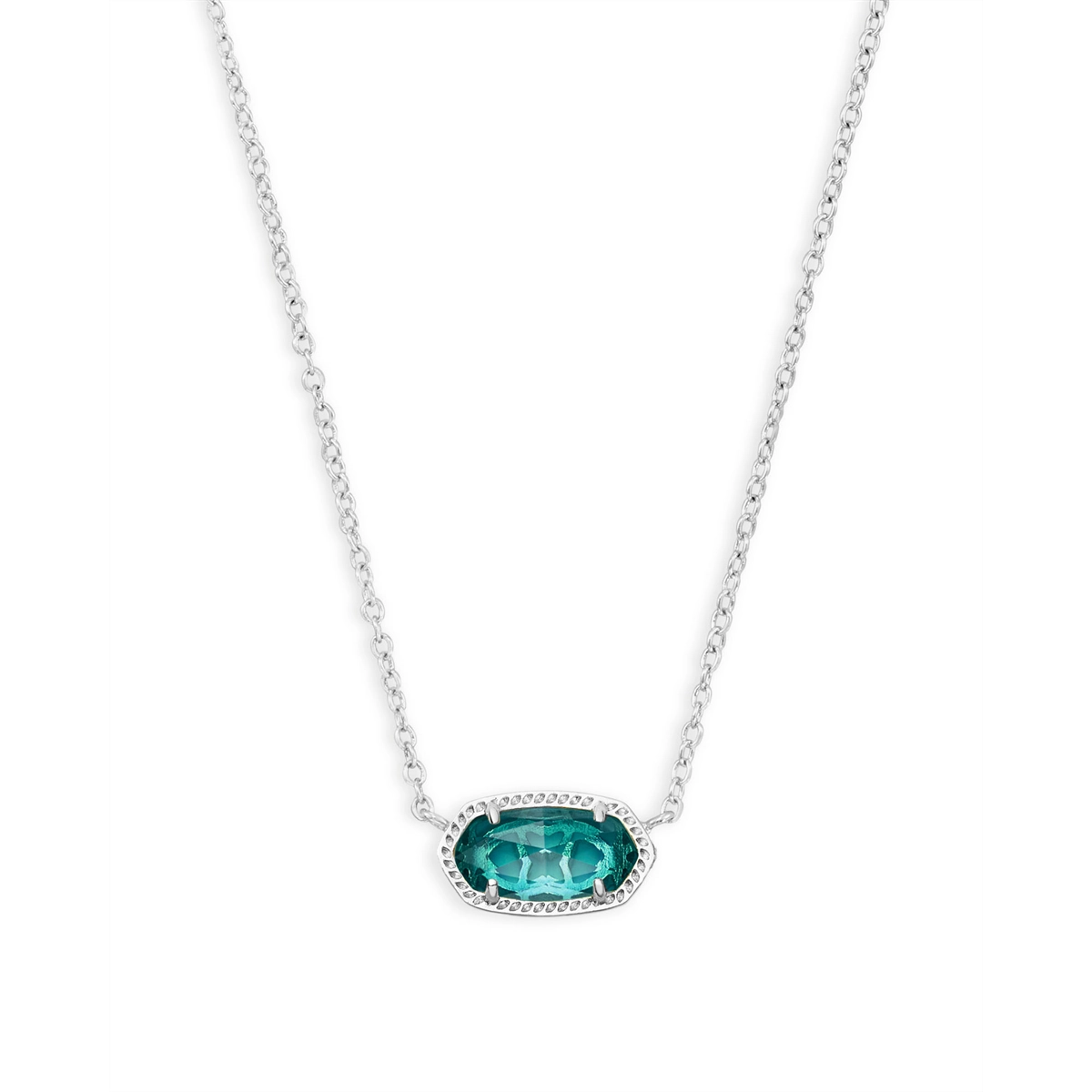 Unique necklaces and pendants with vintage-inspired designs for timeless appeal-Kendra Scott Elisa Necklace in Silver with London Blue