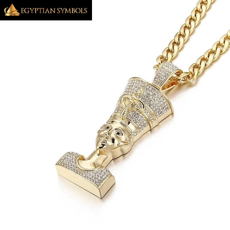 Beautiful necklaces and pendants with layered chains for a fashionable, chic look-Egyptian Men Necklace - Cristal Pendant