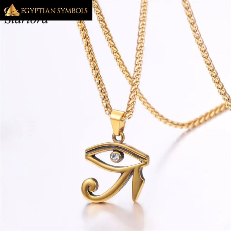 Unique necklaces and pendants with engraved messages for a sentimental gift-EGYPTIAN NECKLACE - Eye of Horus Winner