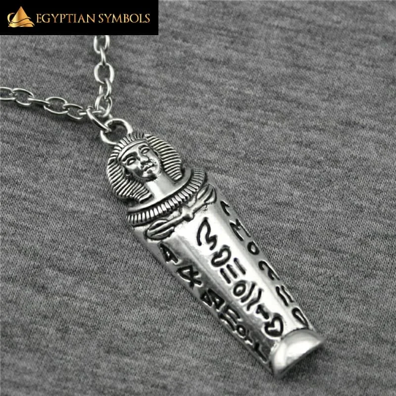 Personalized necklaces and pendants with initials for a customized and meaningful gift-Egyptian Pharaoh Necklace - Patterned finish