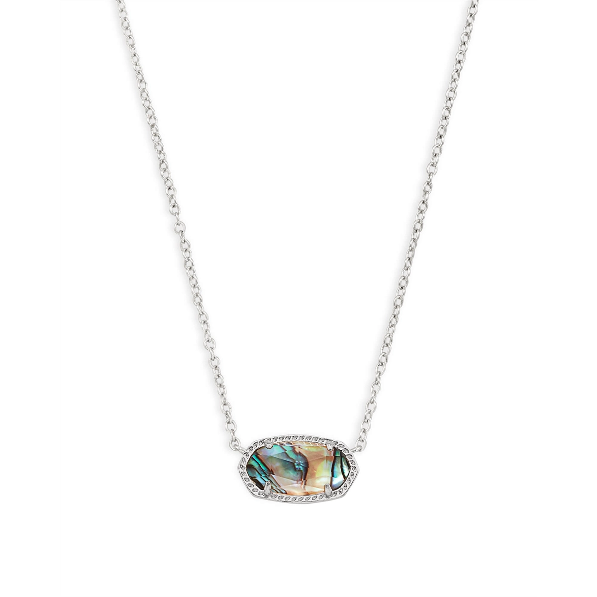 Personalized necklaces and pendants with name engravings for a custom touch-Kendra Scott Elisa Necklace in Silver with Abalone Shell