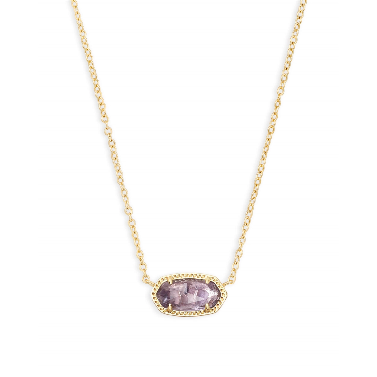 Best necklaces and pendants with butterfly wings for a delicate, graceful style-Kendra Scott Elisa Necklace in Gold with Purple Amethyst