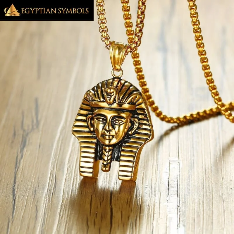 Best necklaces and pendants with vintage coin pendants for a unique accessory-Tutankhamun Pharaoh Necklace