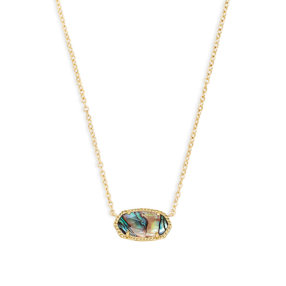 Beautiful necklaces and pendants with butterfly motifs for a whimsical style-Kendra Scott Elisa Necklace in Gold with Abalone Shell