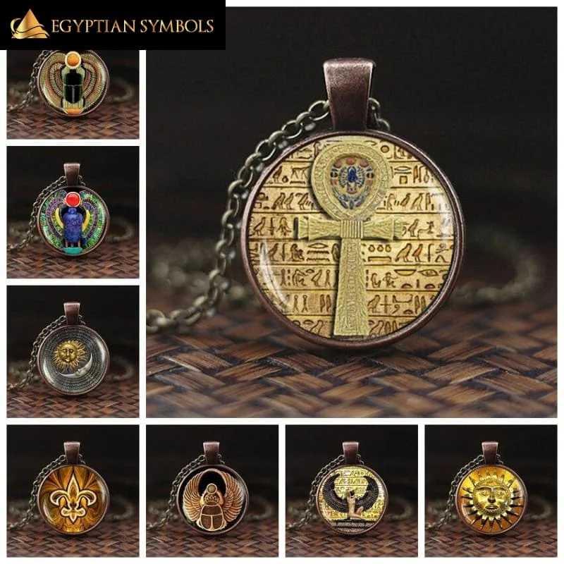 Necklaces and pendants with enamel accents for a colorful, eye-catching appearance-Egyptian Symbol of Strength Necklace