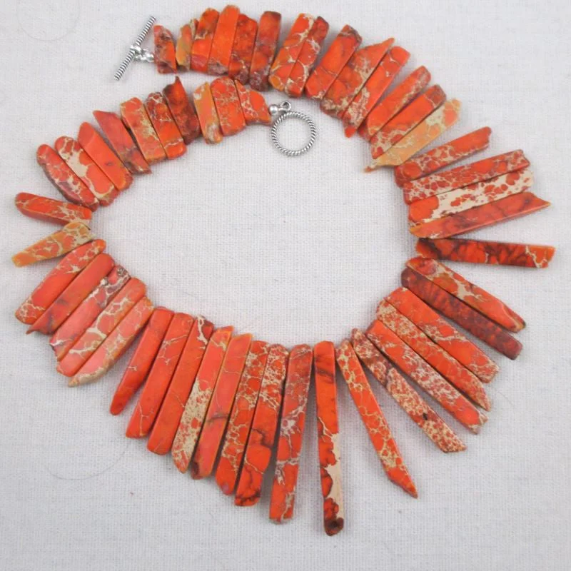 Beautiful necklaces and pendants with moonstone for an ethereal, mystical appearance-Orange Terra Jasper Collar Necklace