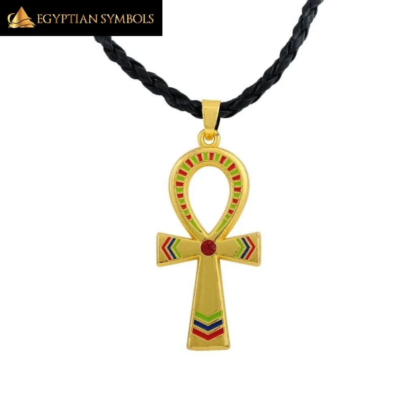 Elegant necklaces and pendants with gold chains for a chic, timeless appearance-Ankh Cross Pyramid Necklace