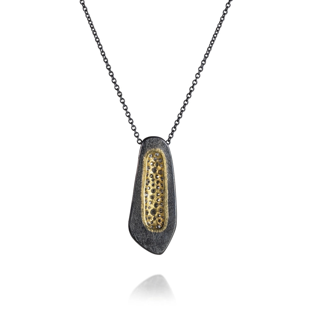 Beautiful necklaces and pendants with natural stones for an earthy, organic vibe-Todd Reed Sterling Silver and 18K Yellow Gold Pendant with Diamonds