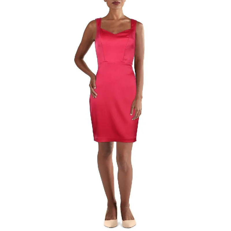 Cotton Dresses for Comfort -Marciano Womens Sweetheart Neck Above Knee Sheath Dress