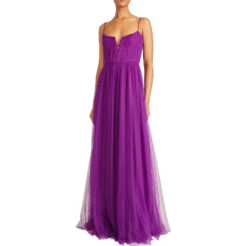 Casual Dresses for Everyday -ML Monique Lhuillier Womens Pleated Tea Length Evening Dress