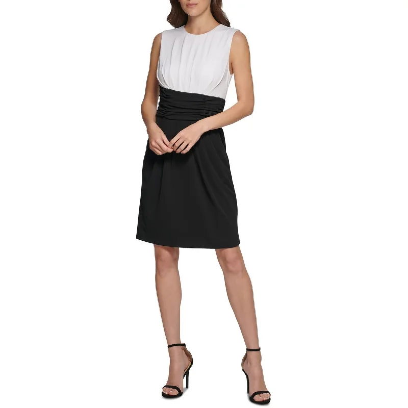 Capri Dresses for Playful -DKNY Womens Colorblock Knee-Length Sheath Dress