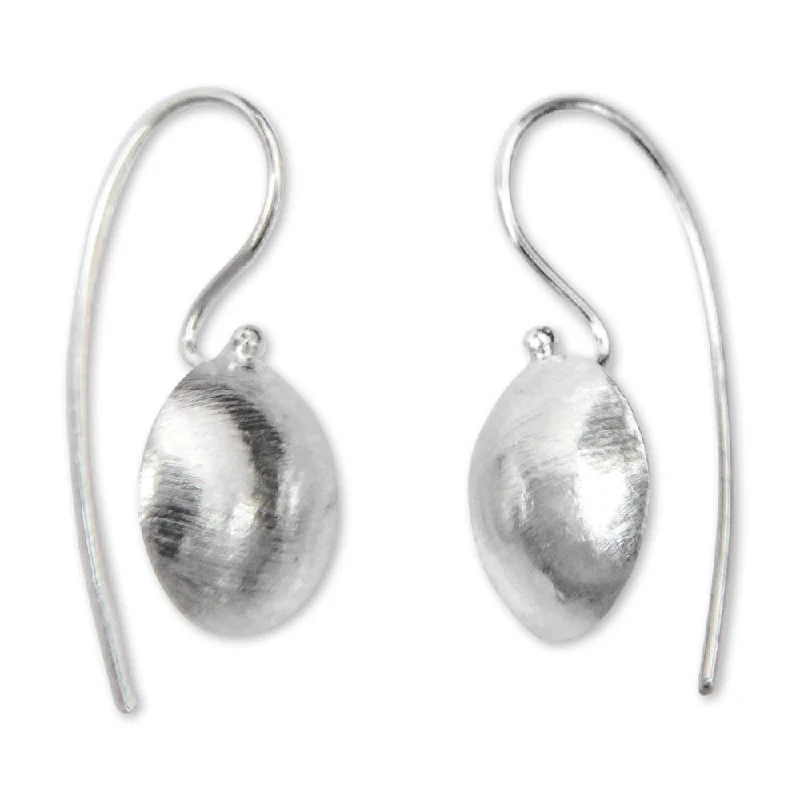 Drop Earrings for Party Look -Handmade Sterling Silver 'Gleam' Earrings (Indonesia)