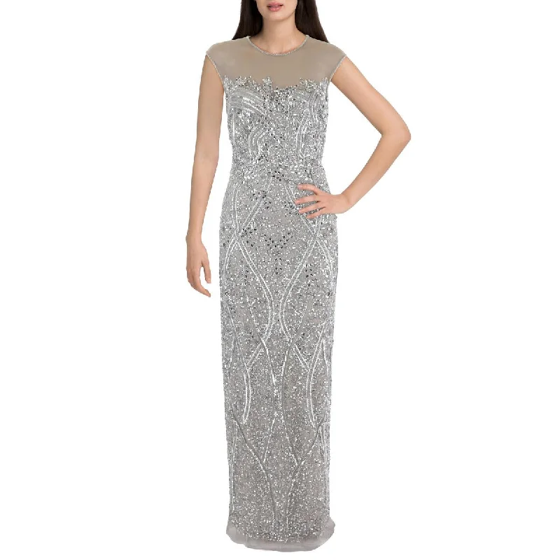 Modern Dresses for Trendy -Aidan Mattox Womens Embellished Open Back Evening Dress