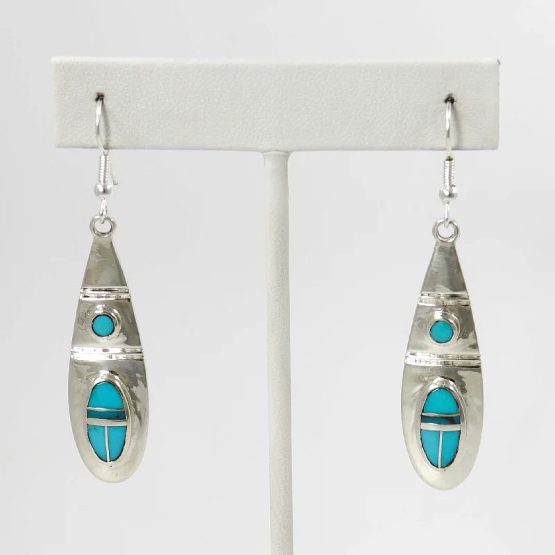 Drop Earrings for Yoga Session -Kingman Turquoise Earrings