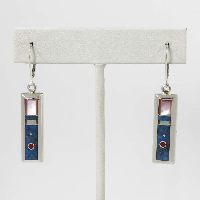 Drop Earrings for Graduation Day -Inlay Earrings