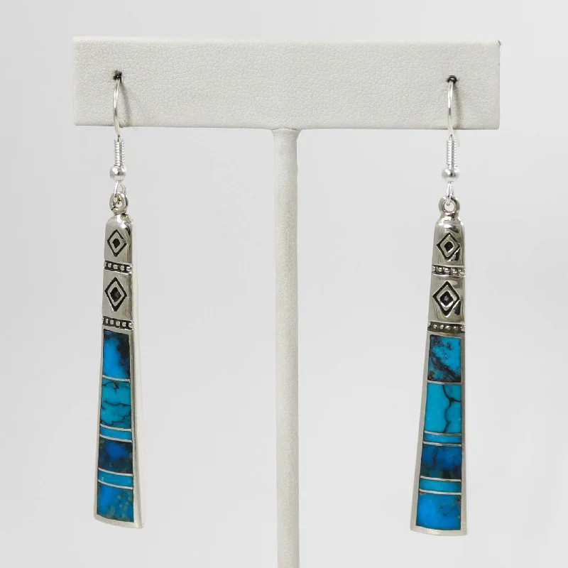 Drop Earrings for School Uniform -Kingman Turquoise Earrings