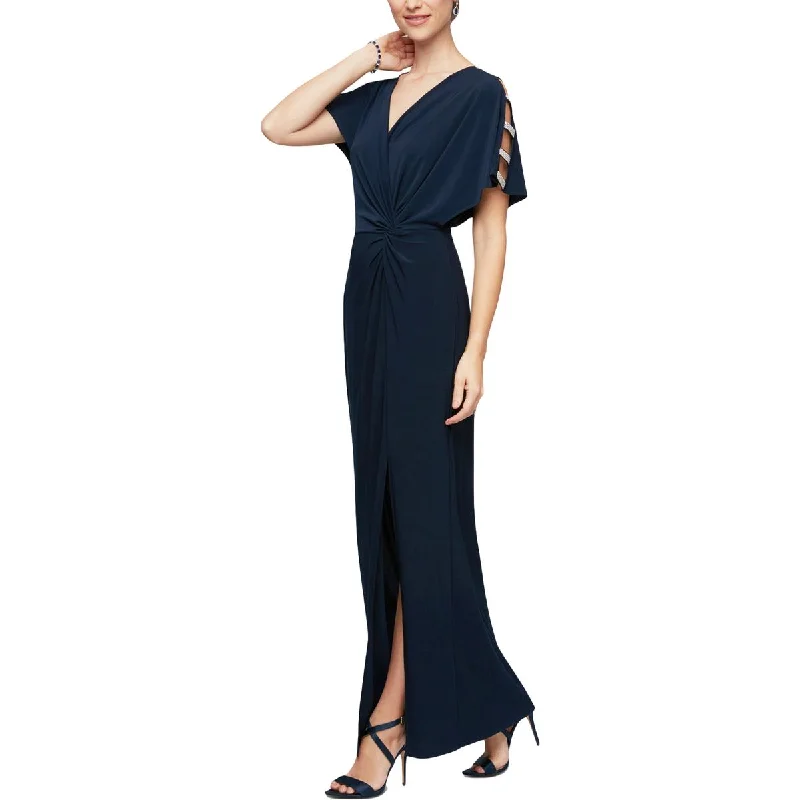 Minimalist Dresses for Simplicity -Alex Evenings Womens Embellished Full-Length Evening Dress