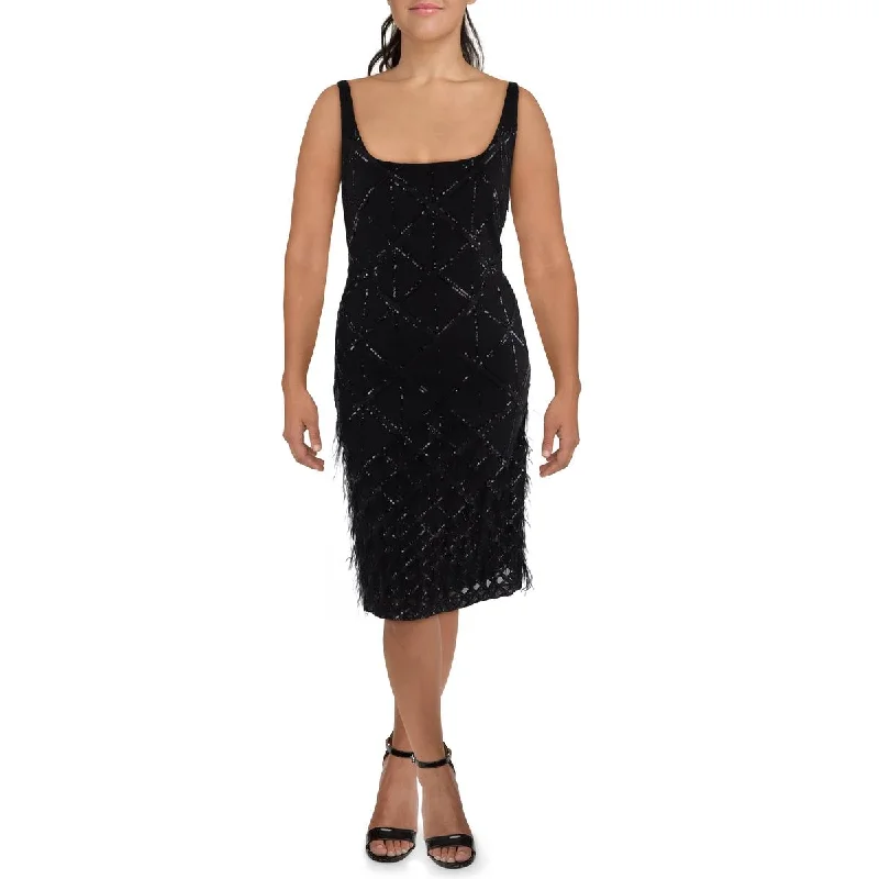 Abstract Dresses for Creative -Donna Karan Womens Sequined Knee-Length Cocktail And Party Dress