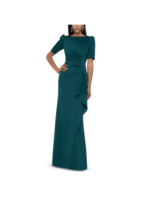 Mother's Day Dresses for Gift -Petites Womens Drapey Maxi Evening Dress