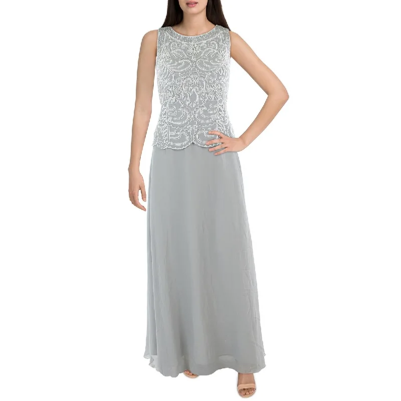 Strapless Dresses for Glamorous -JKara Womens Popover Embellished Evening Dress