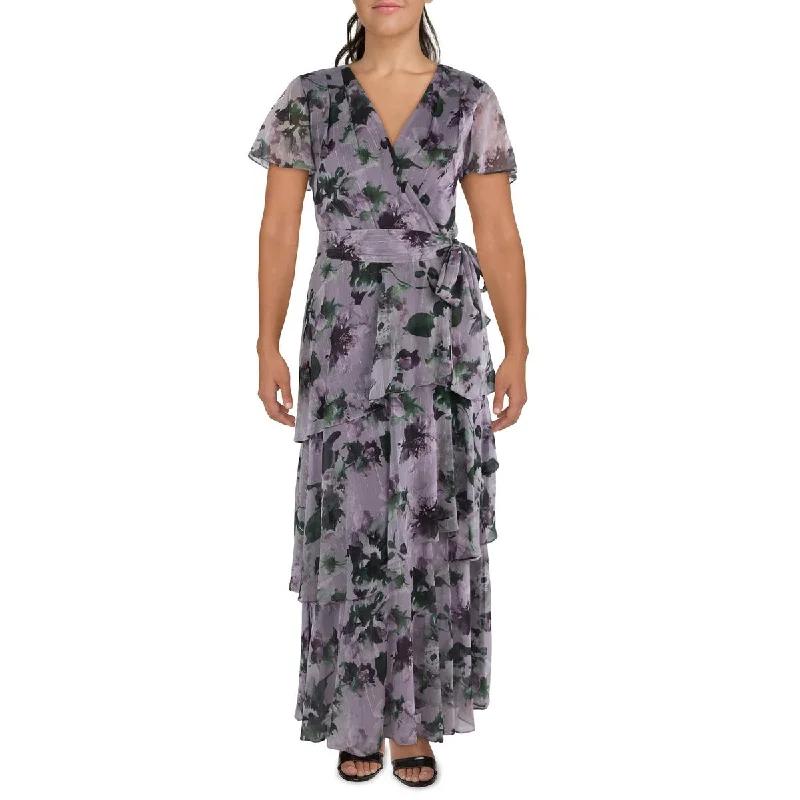 Indian Dresses with Intricacy -SLNY Womens Full Length Floral Print Maxi Dress