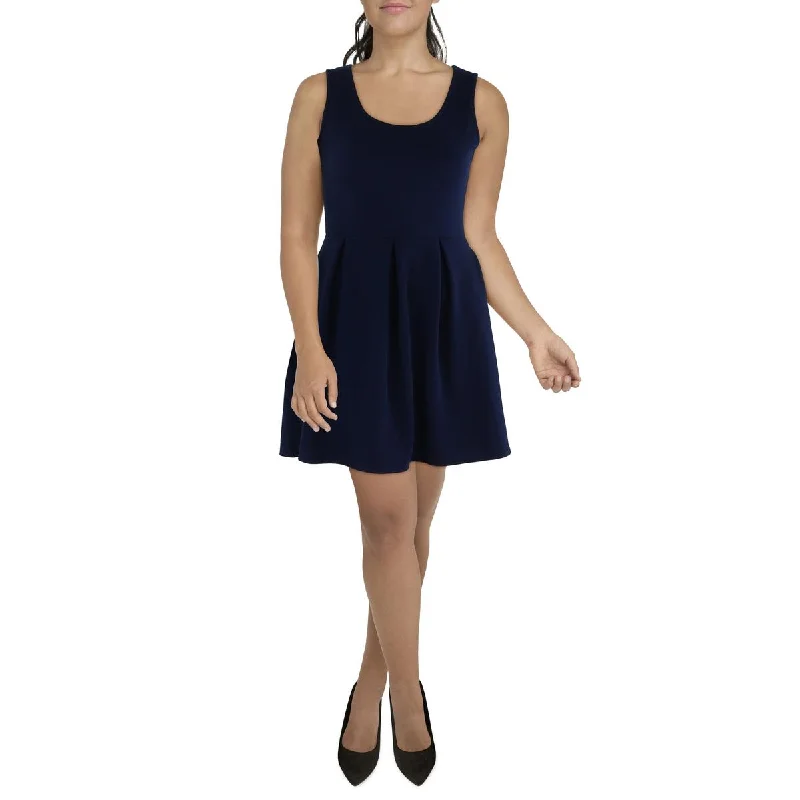 Party Dresses for Celebration -24seven Comfort Apparel Womens Knit Sleeveless Fit & Flare Dress